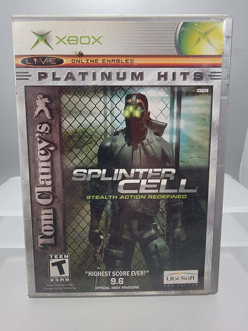 Tom Clancy's Splinter Cell Platinum Hits (Microsoft Xbox, 2003) With Manual